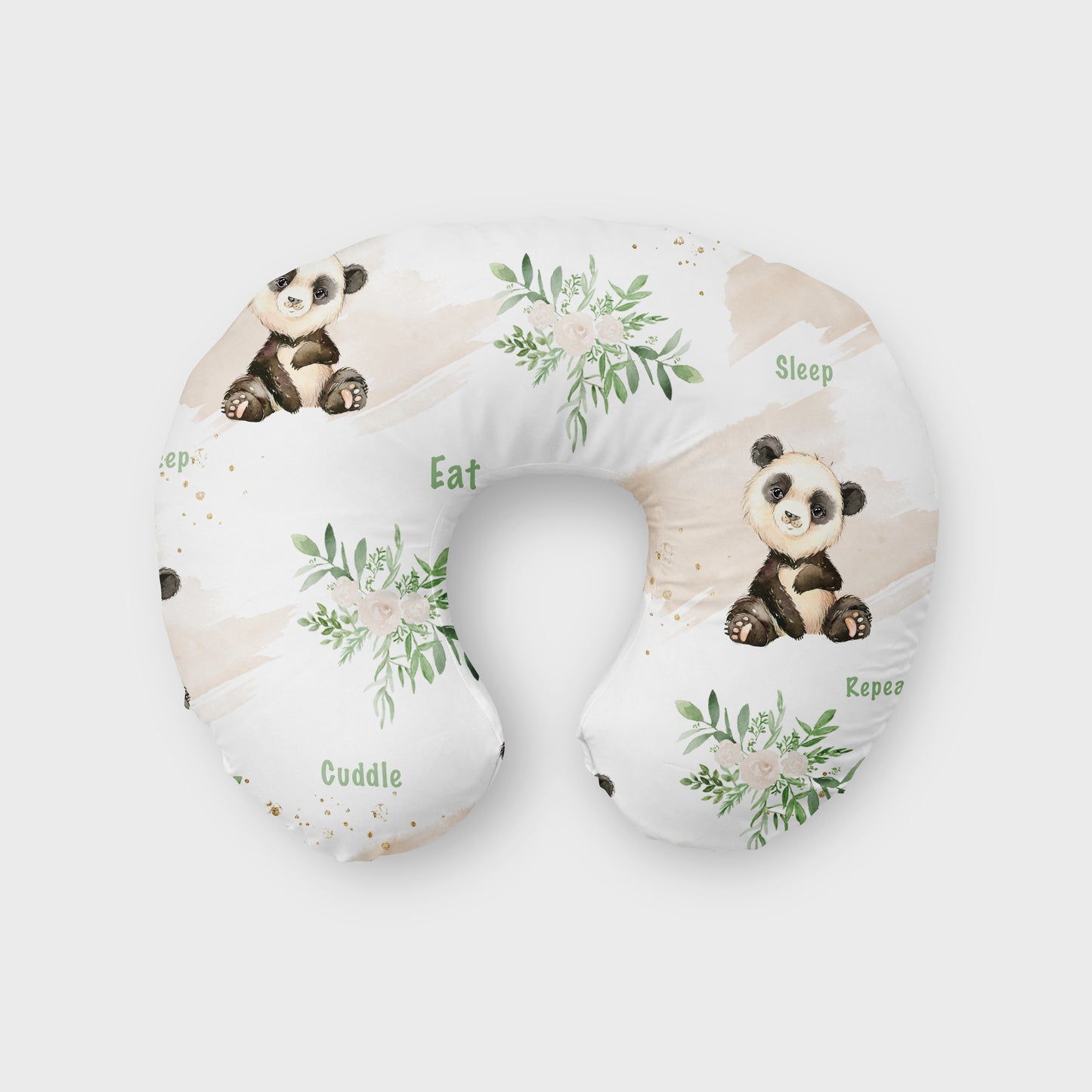 Panda Eucalyptus Rose Boppy Pillow 2 image 0