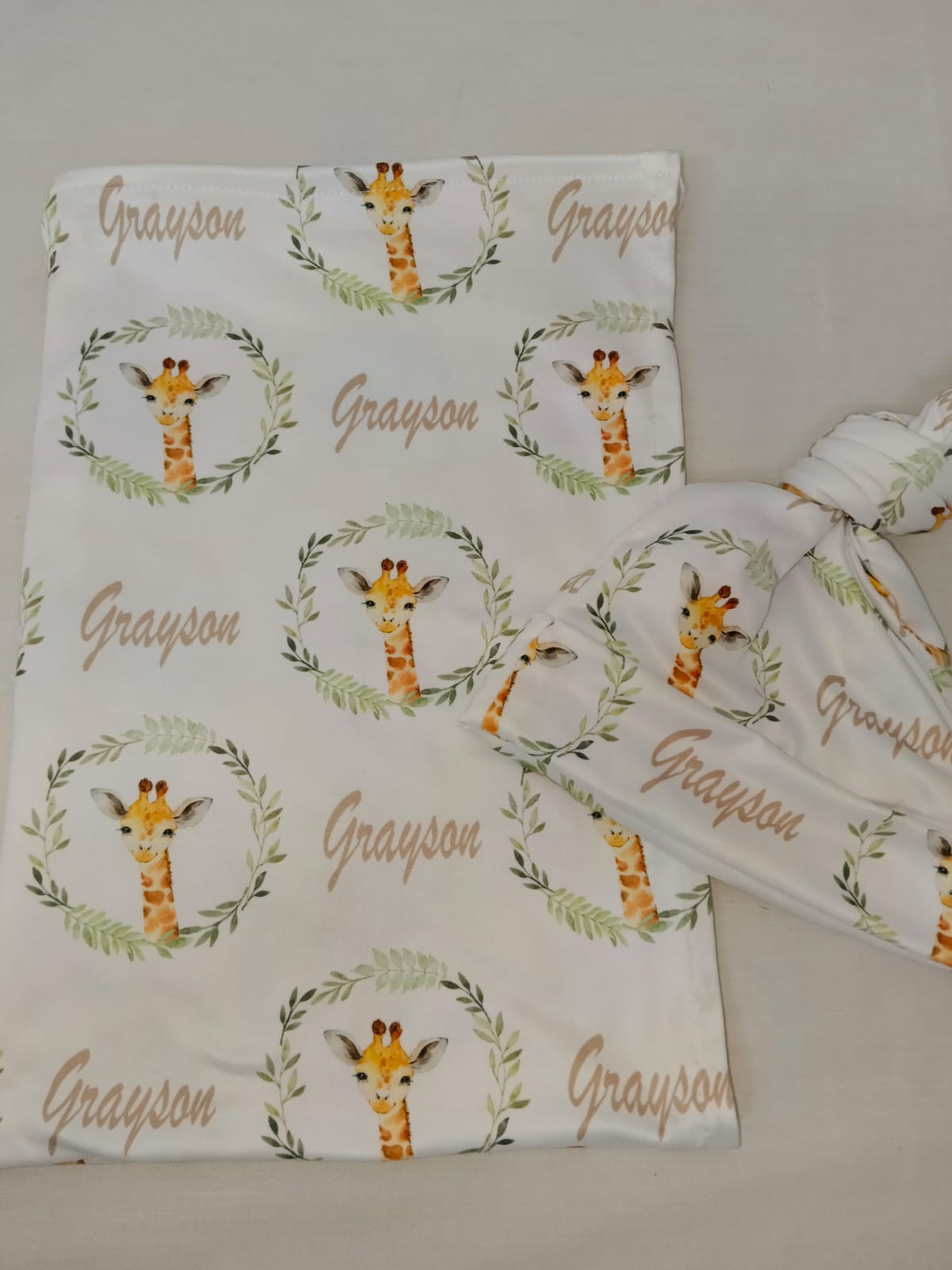 Leafy Green Giraffe Swaddle