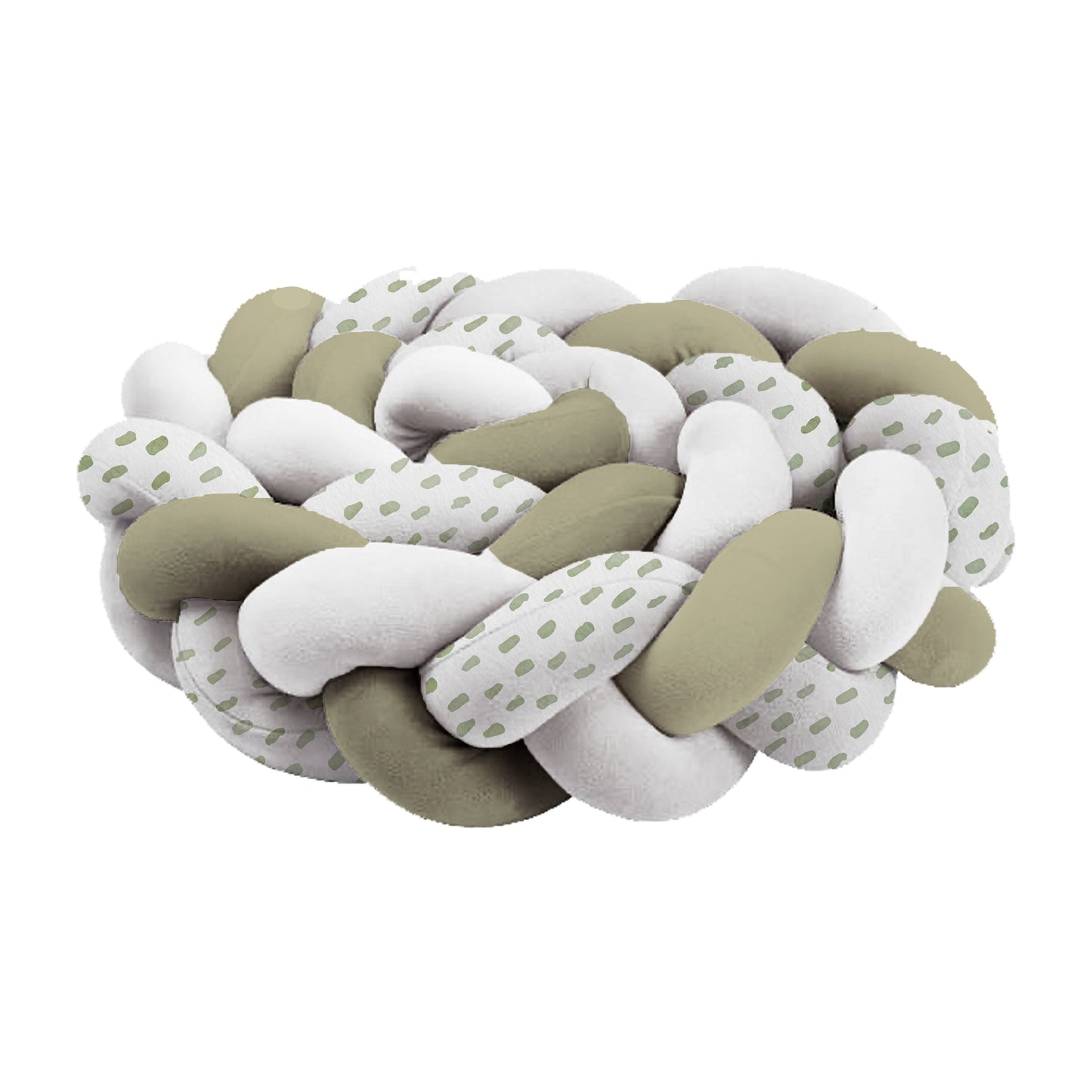 Natural Tone Braided Cot Bumper image 0