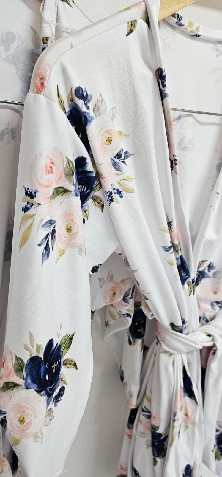 Blush And Navy Floral Swaddle