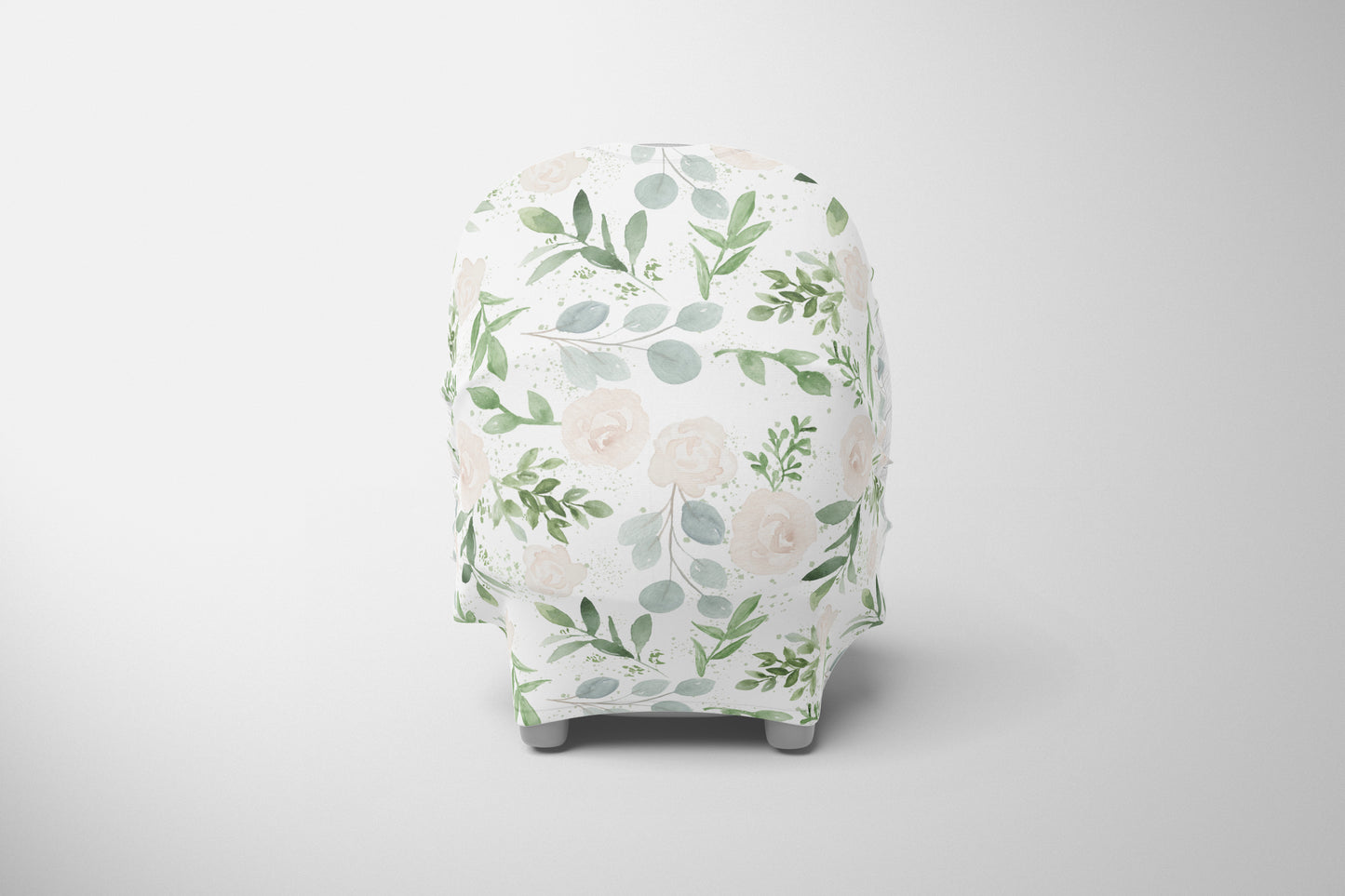 Panda Eucalyptus Rose Car Chair Cover image 0