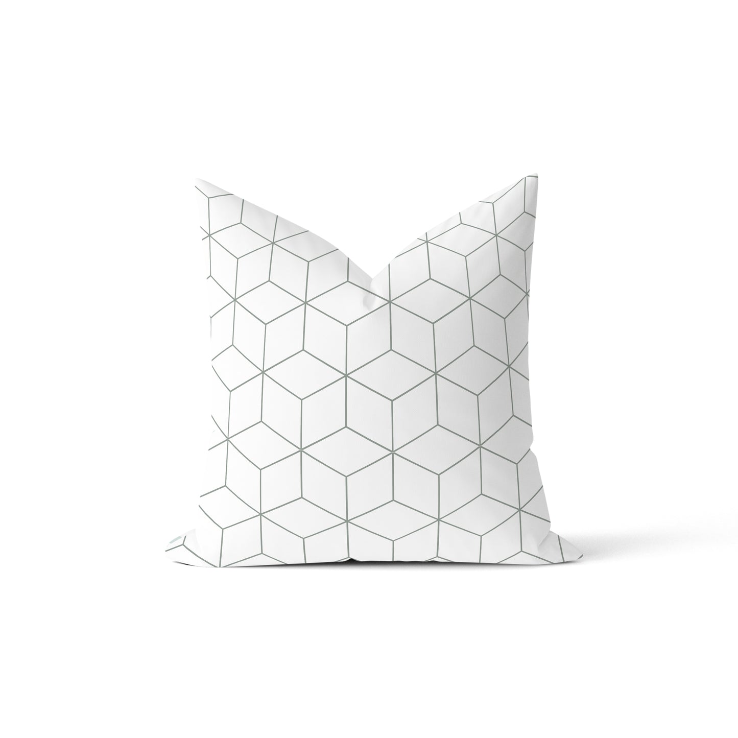 Winnie The Neutral Sage Geometric Pillow image 0