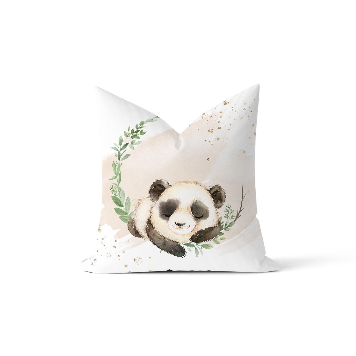 Panda Eucalyptus Rose Pillow 2 image 0