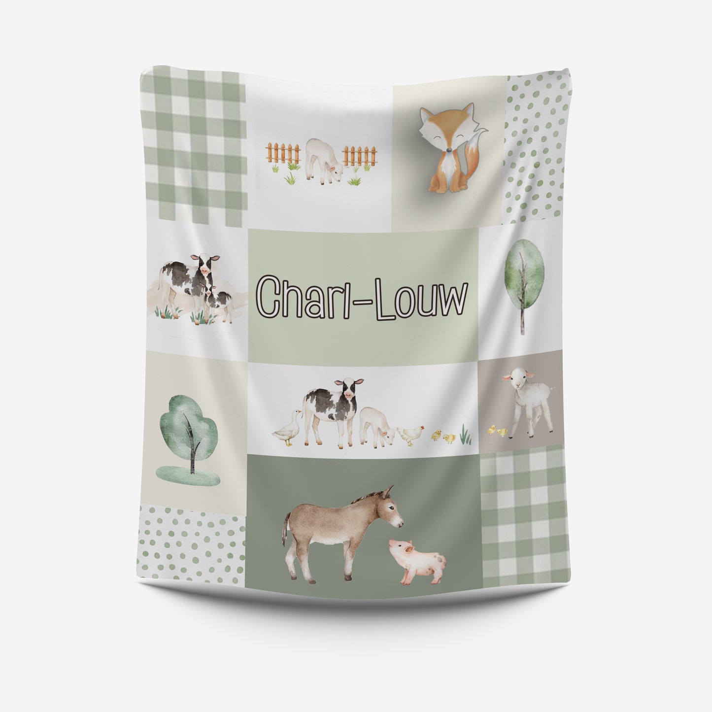 Farmer Fox Fleece Blanket image 0