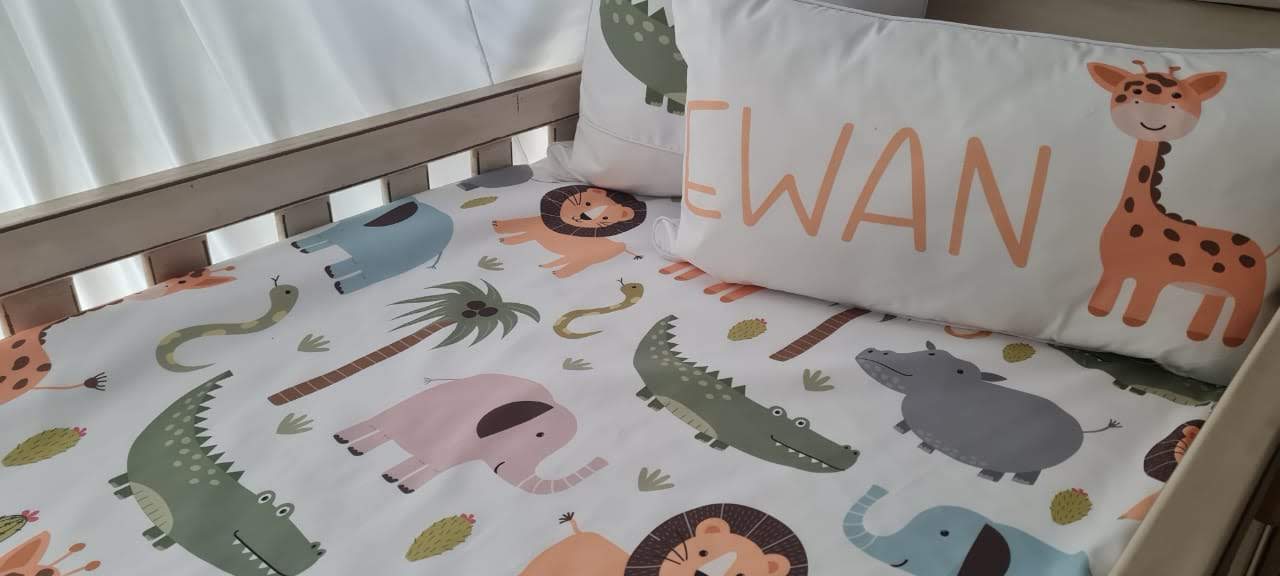 Jungle themed baby bedding 