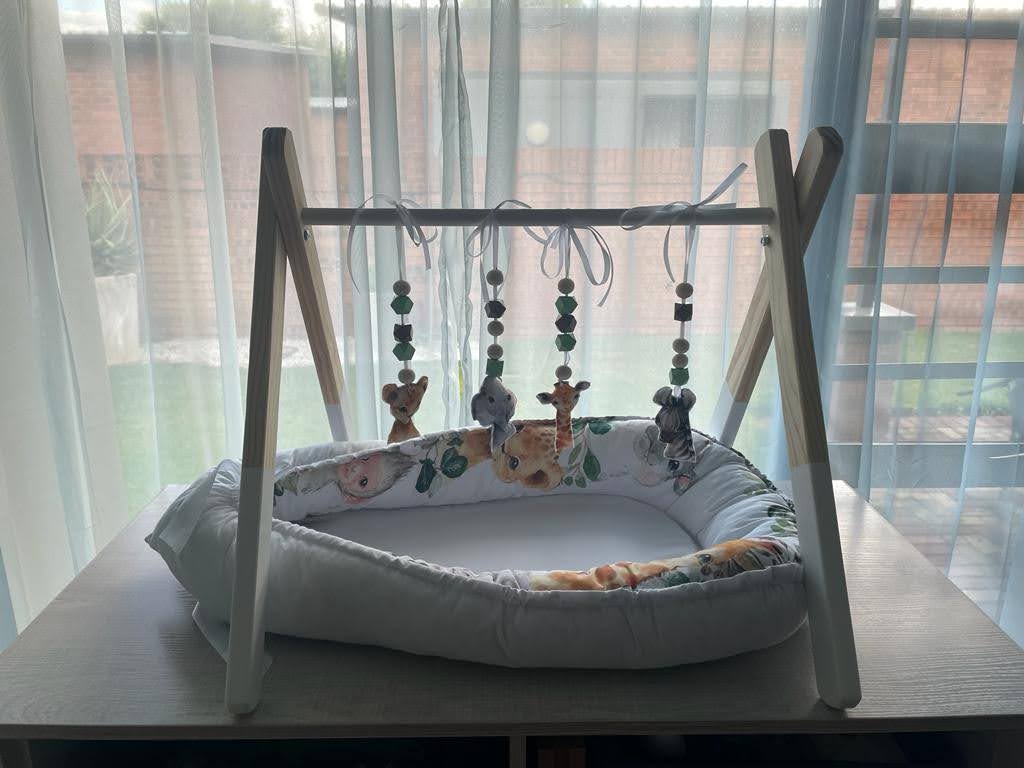 Baby wooden playgym and a baby nest custom made