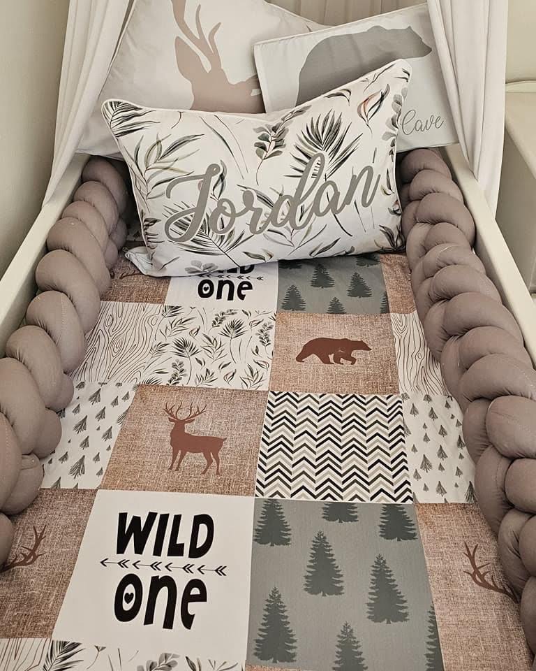 Patchwork baby bedding 