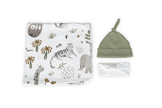 Jungle Boho Swaddle Set image 0
