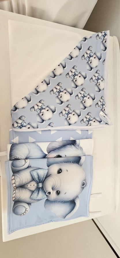 Elephant Blue Bow