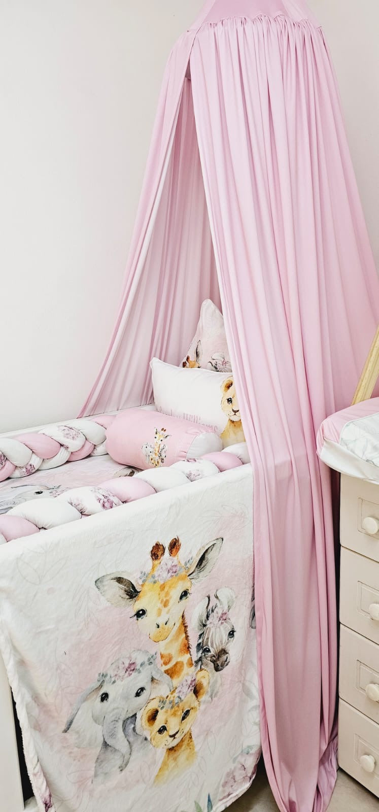 Baby Pink Cot Canopy
