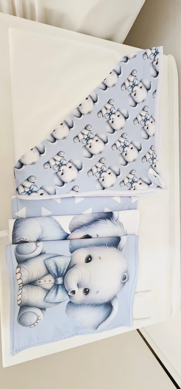 Elephant Blue Bow