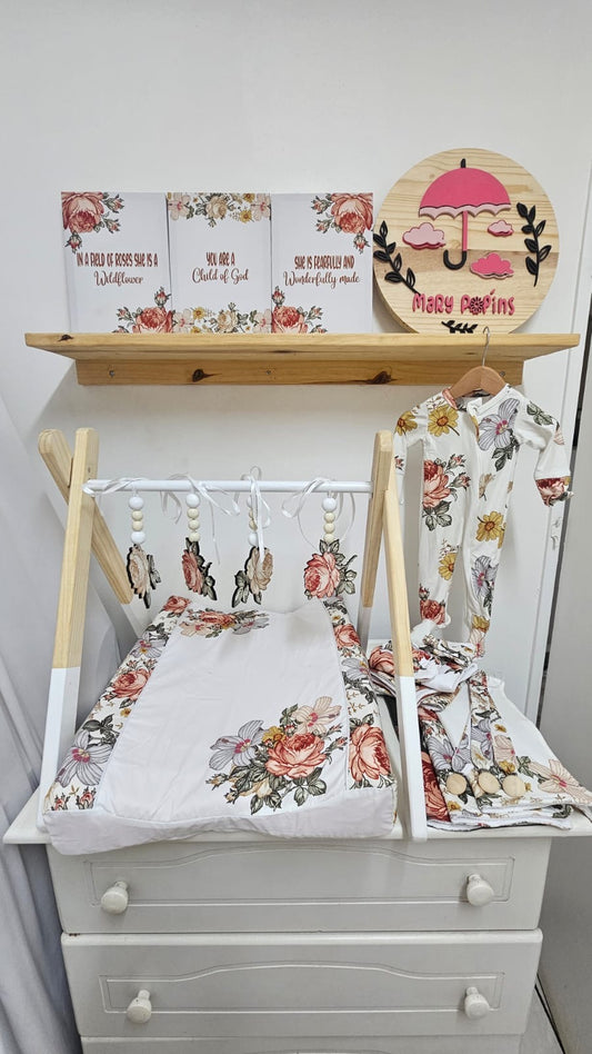 Vintage Boho Floral Canvas