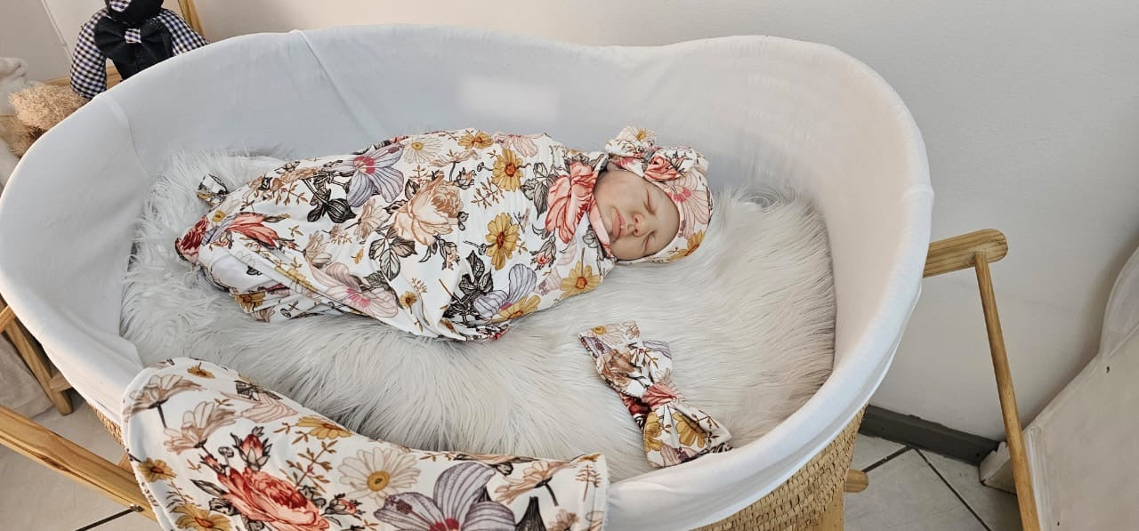 Vintage Floral Swaddle Set
