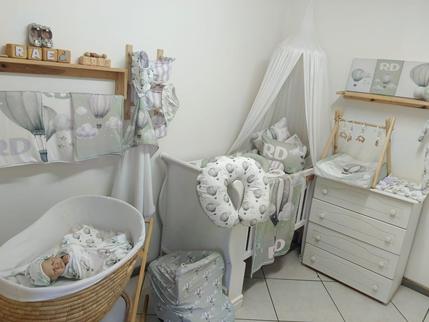 Soft Sage Hot Air Balloon Combo Deal