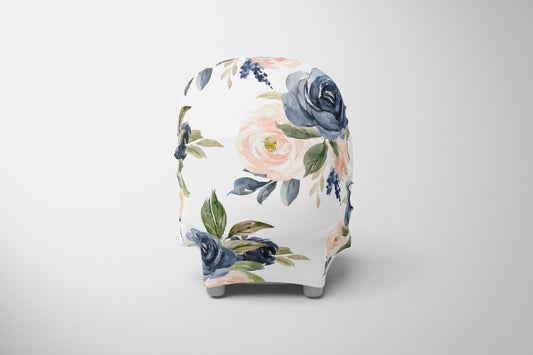Blush and Navy Car Chair Cover image 0