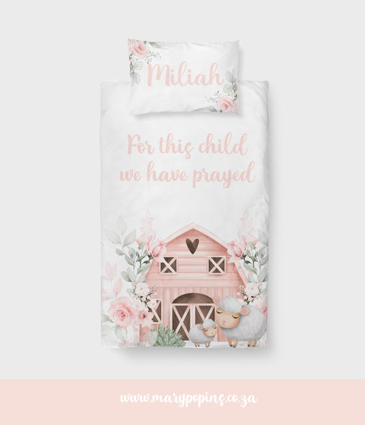 Pink Sleepy Sheep Big Bedding image 0