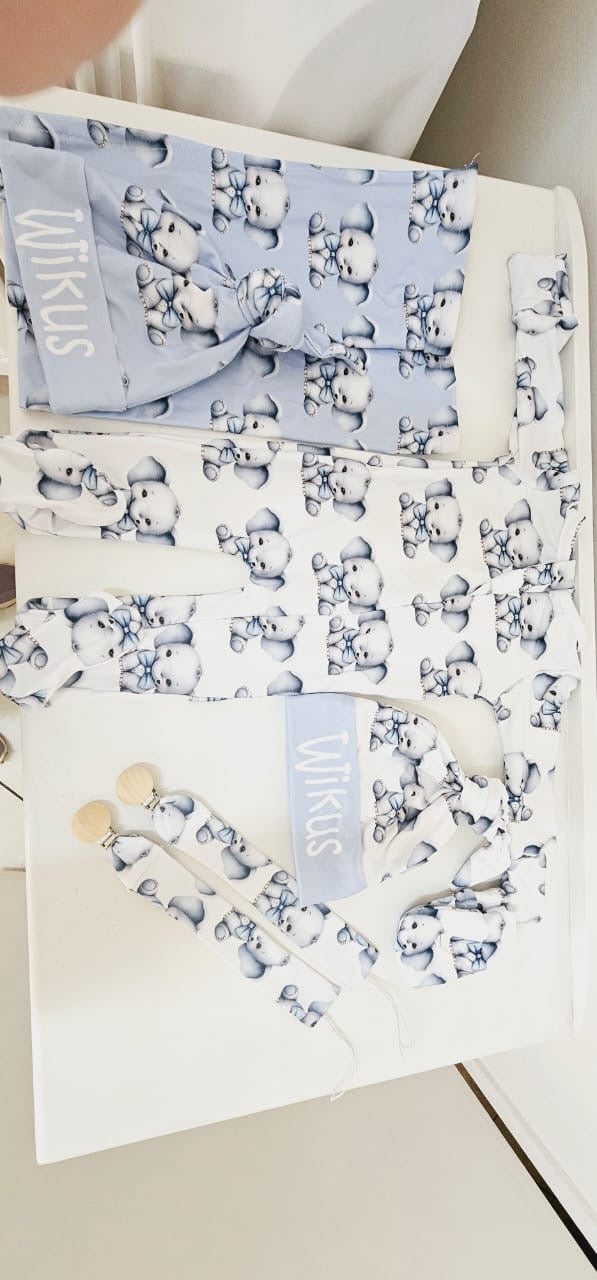 Elephant Blue Bow