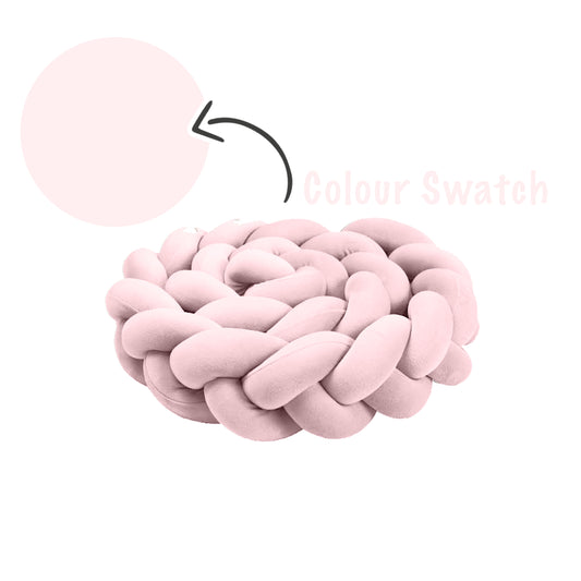 Baby Pink Braided Cot Bumper image 0