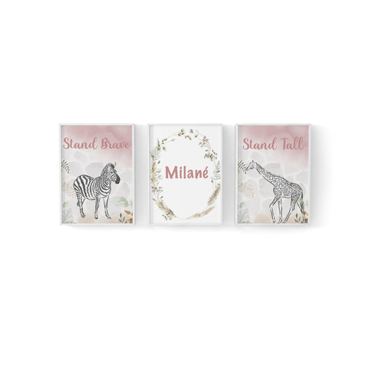 Blush Safari Baby Canvas image 0