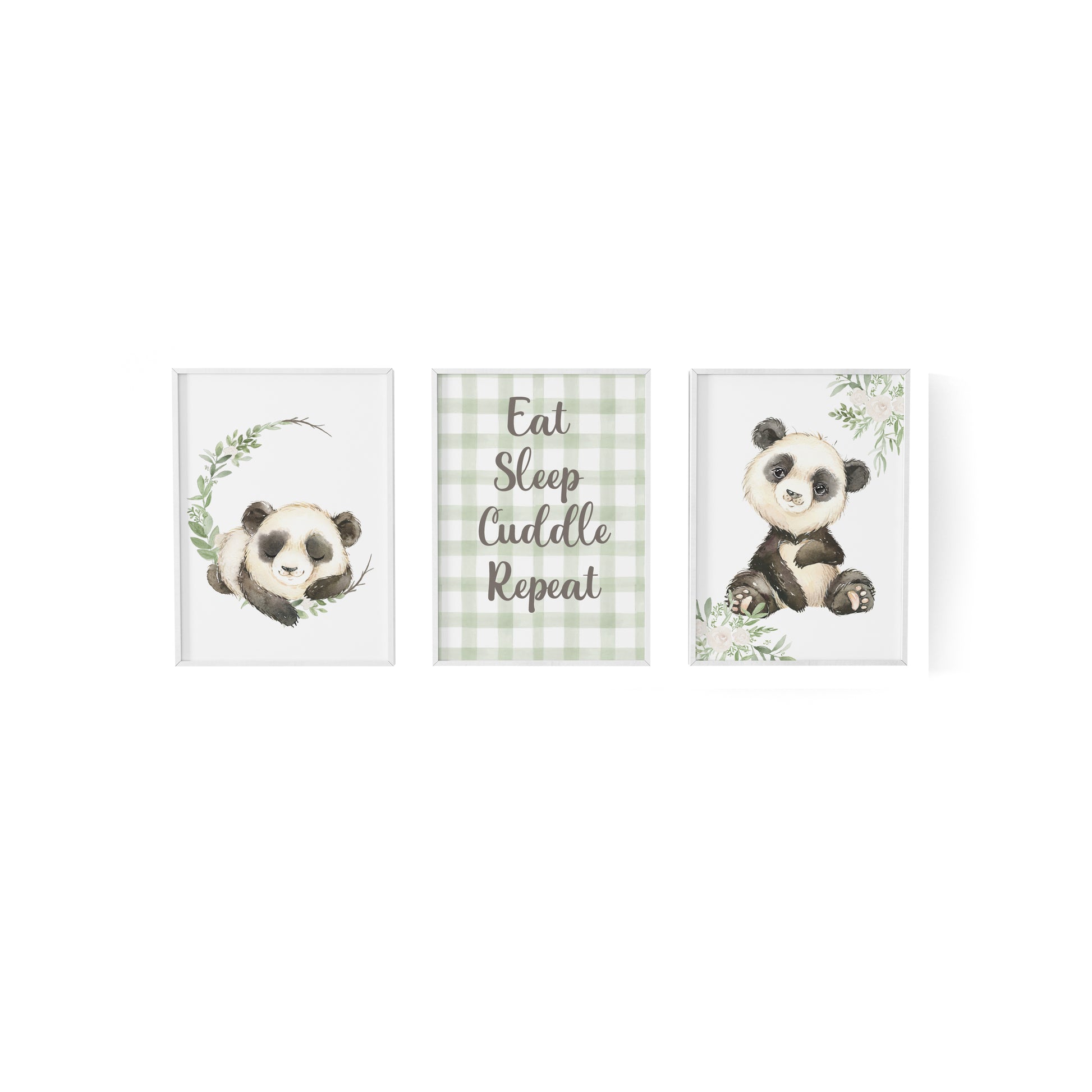 Panda Eucalyptus Rose Canvas image 0