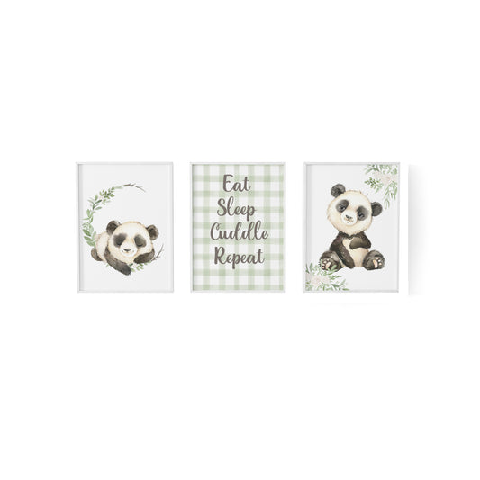 Panda Eucalyptus Rose Canvas image 0