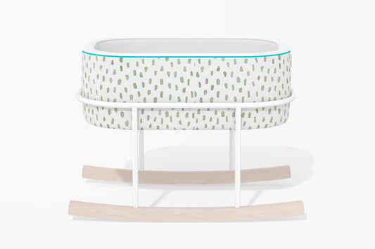 Smudge Dot Sage Carry Cot image 0