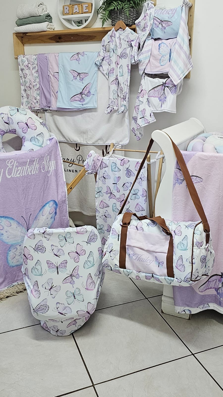 Lavender Butterfly Hospital Bag