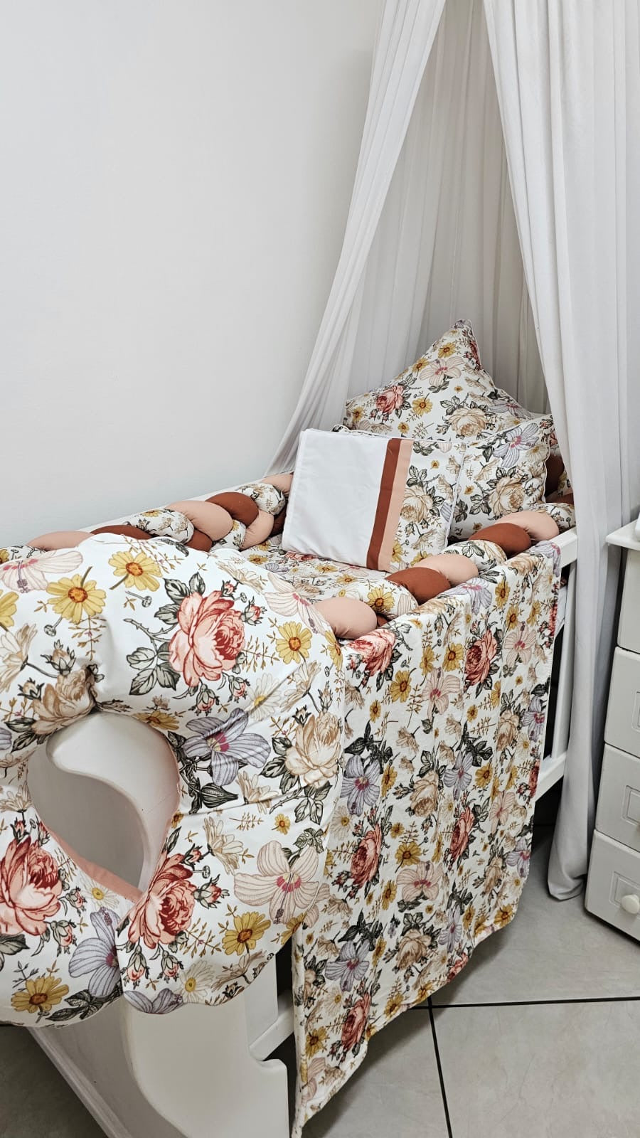 Vintage Boho Floral Boppy Pillow