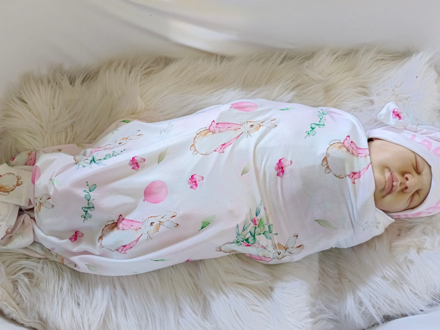 Tales of Peter Rabbit Balloon Pink Bunny  Swaddle