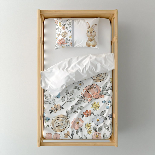 Subtle Blooms Cot Duvet Cover image 0