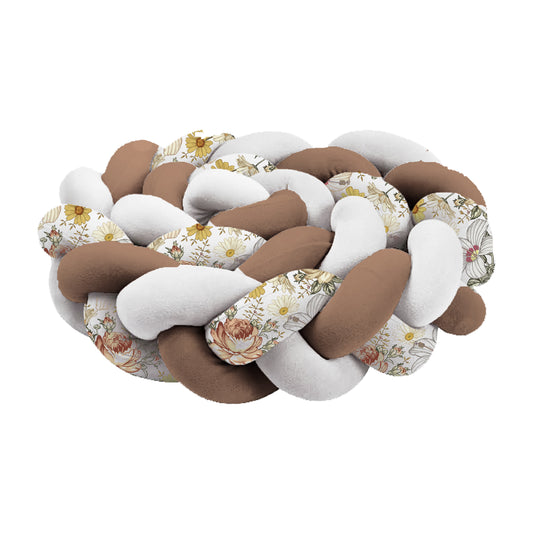 Vintage Floral Braided Cot Bumper image 0
