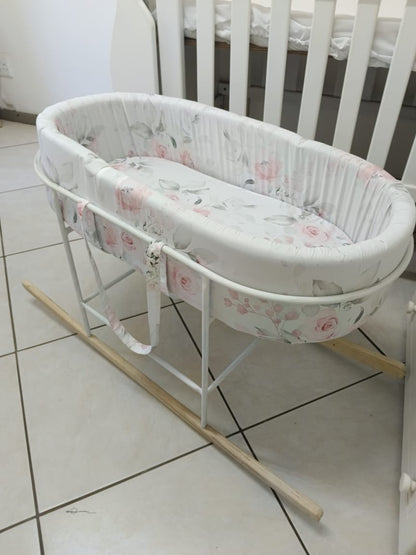 Pink Sleepy Floral Carry Cot
