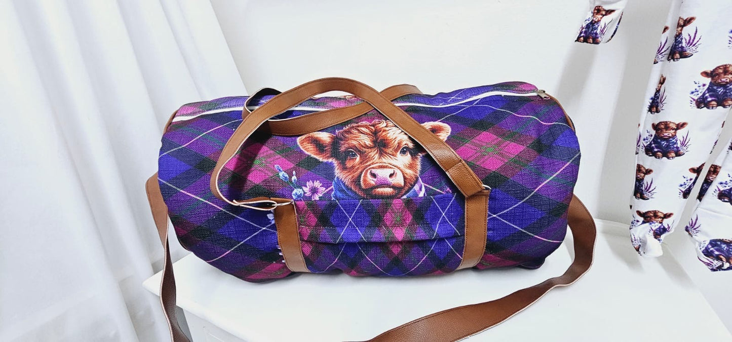 Tartan Thistle Highlands Cow Hospital Bag