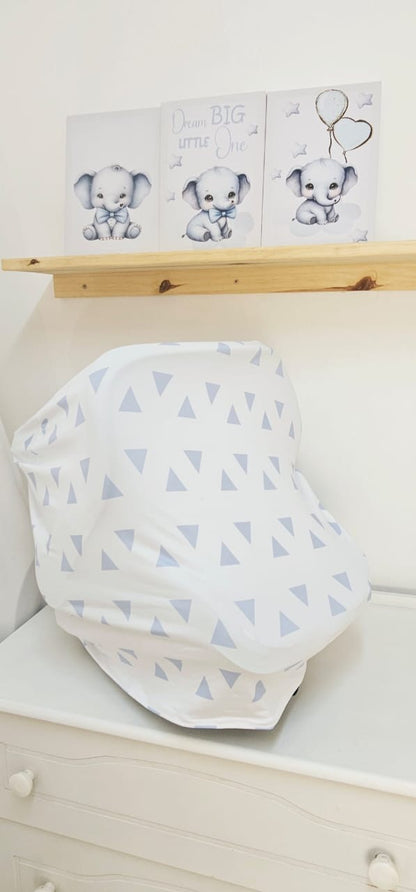 Elephant Blue Bow
