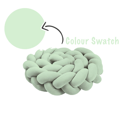 Leaf Green Braided Cot Bumper image 0