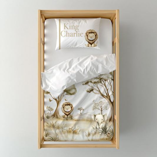 Oat so neutral safari Cot Duvet Cover image 0