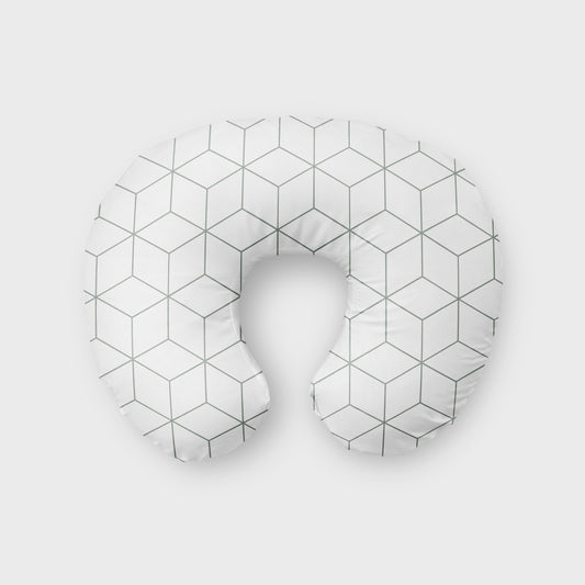 Winnie The Neutral Sage Geometric Boppy Pillow image 0