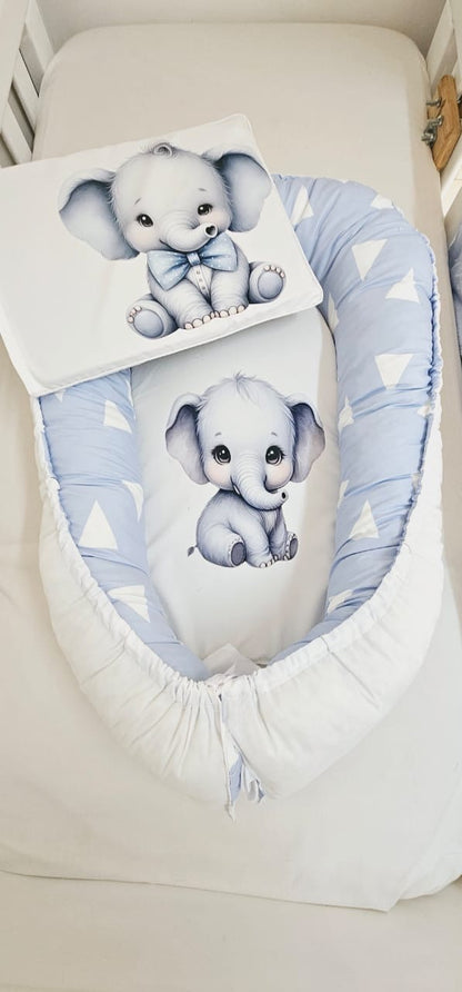 Elephant Blue Bow