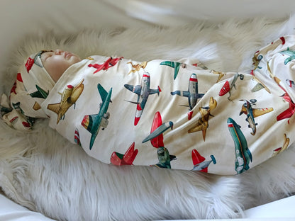 Bomber Boom Swaddle set