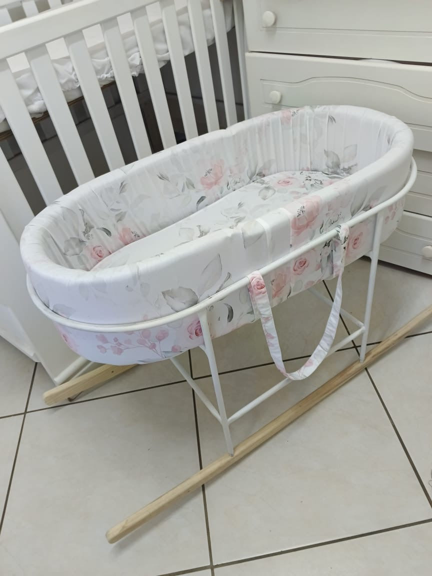 Pink Sleepy Floral Carry Cot