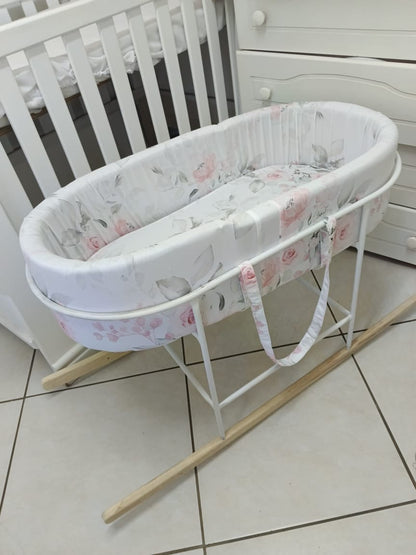 Pink Sleepy Floral Carry Cot