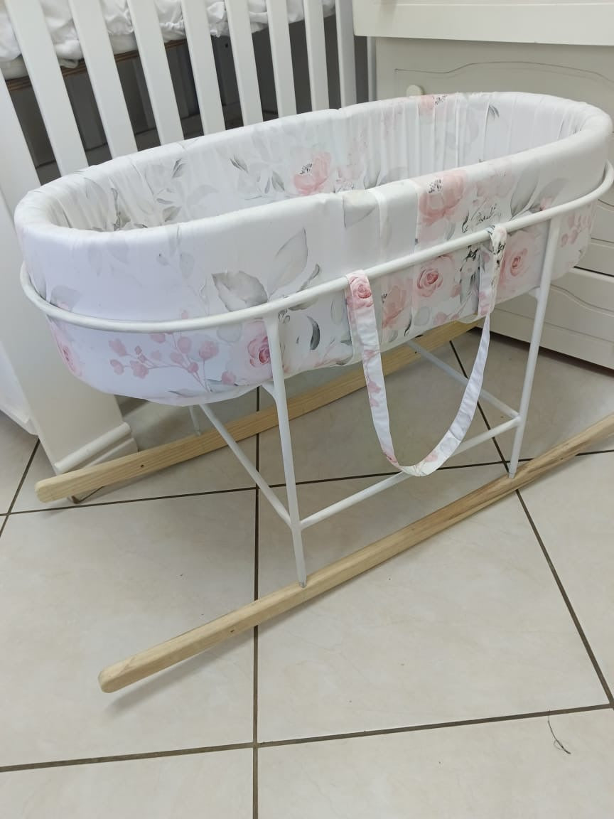 Pink Sleepy Floral Carry Cot