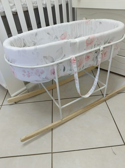 Pink Sleepy Floral Carry Cot