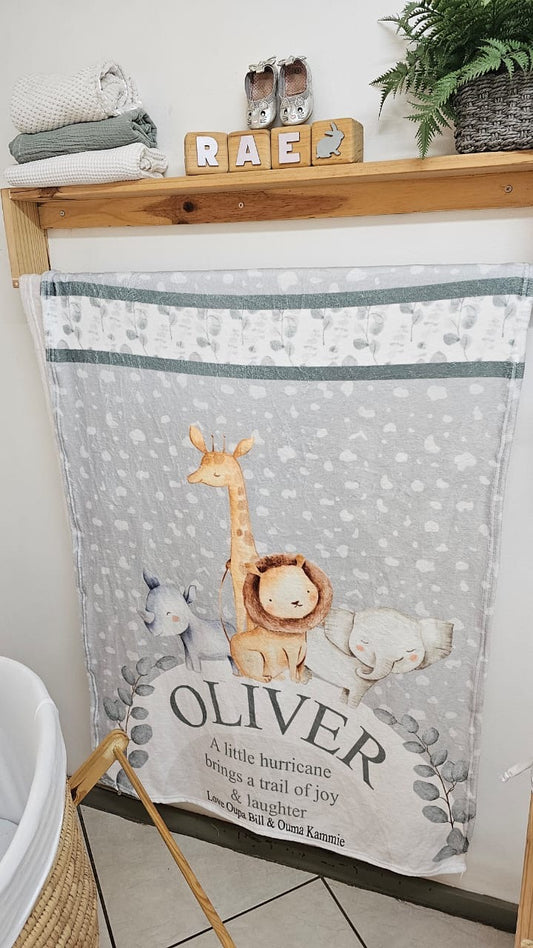 Sweet Soft Safari  Fleece Blanket