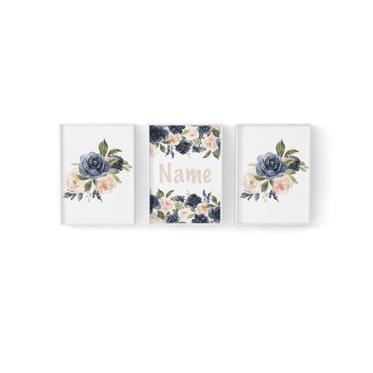 Blush and Navy Canvas image 0