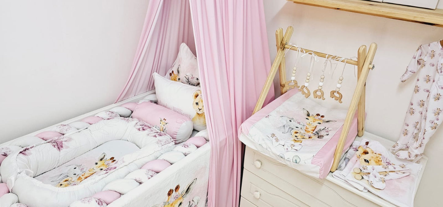 Baby Pink Cot Canopy