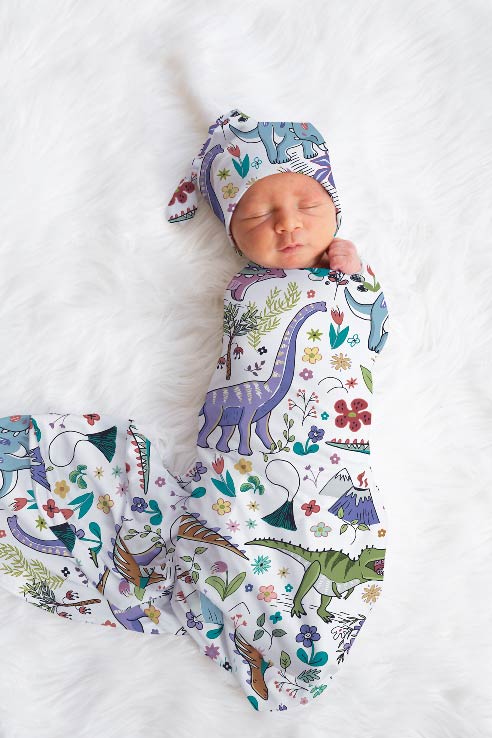 Sketch Fire Dino Swaddle image 0