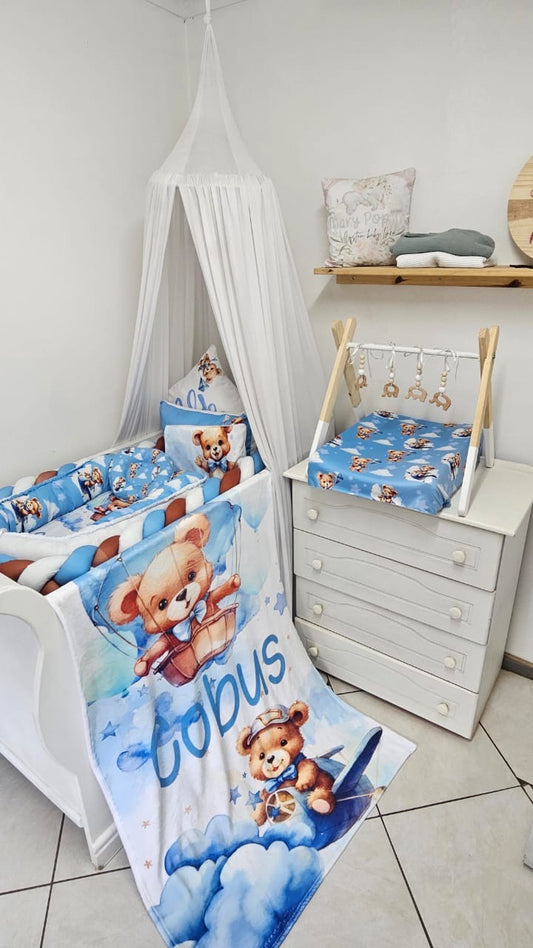 Bold and Blue Bear Fleece Blanket