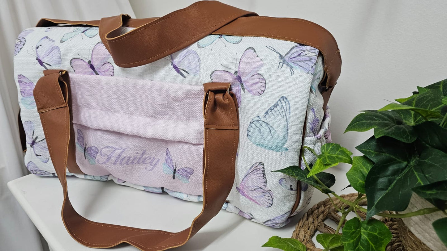 Lavender Butterfly Hospital Bag