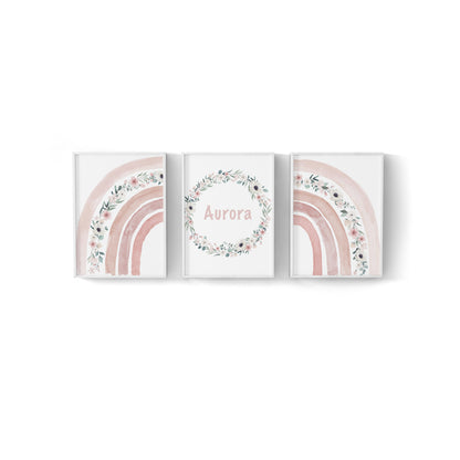 Rainbow Floral Canvas image 0